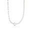 Silver Pearl Chunky Link Chain Necklace